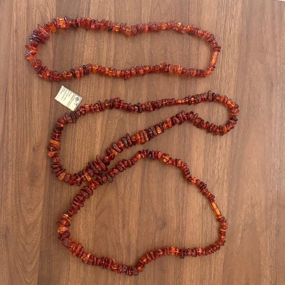 Vintage Baltic Amber Beaded Necklace